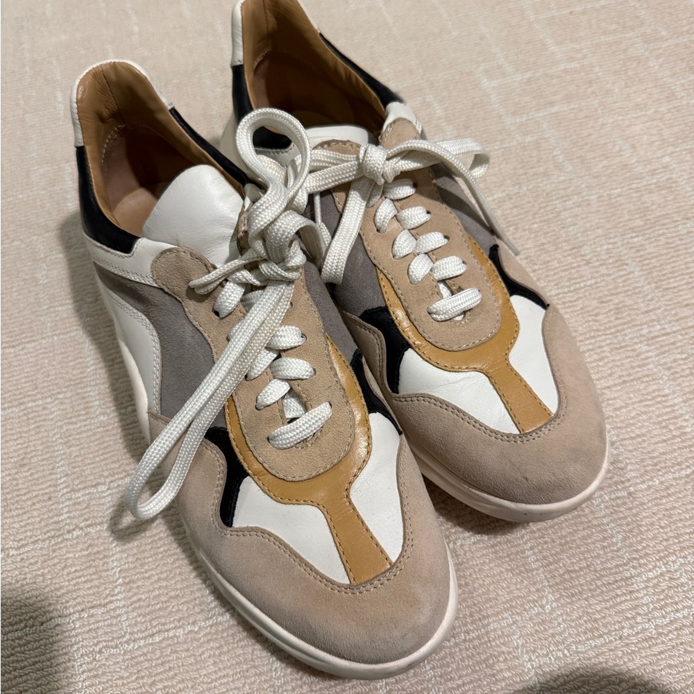 Italian Multicolored Real Leather + Suede Sneakers